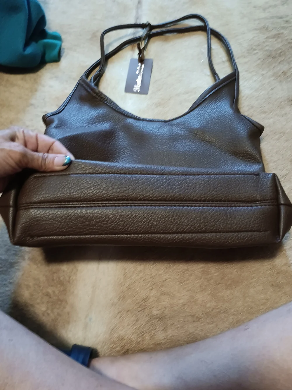 Montana West Brown Pebbled Hobo Shoulder Bag